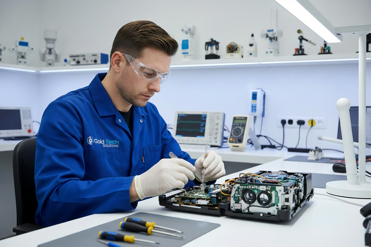 Change name on shirt to Gold Tech Medical Solutions